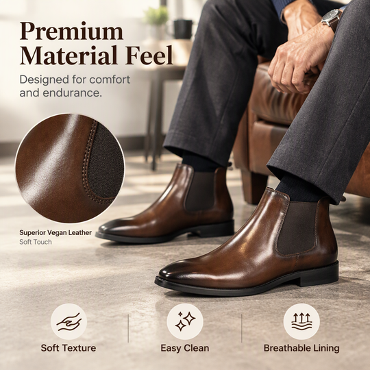Men's PU Leather Chelsea Boots