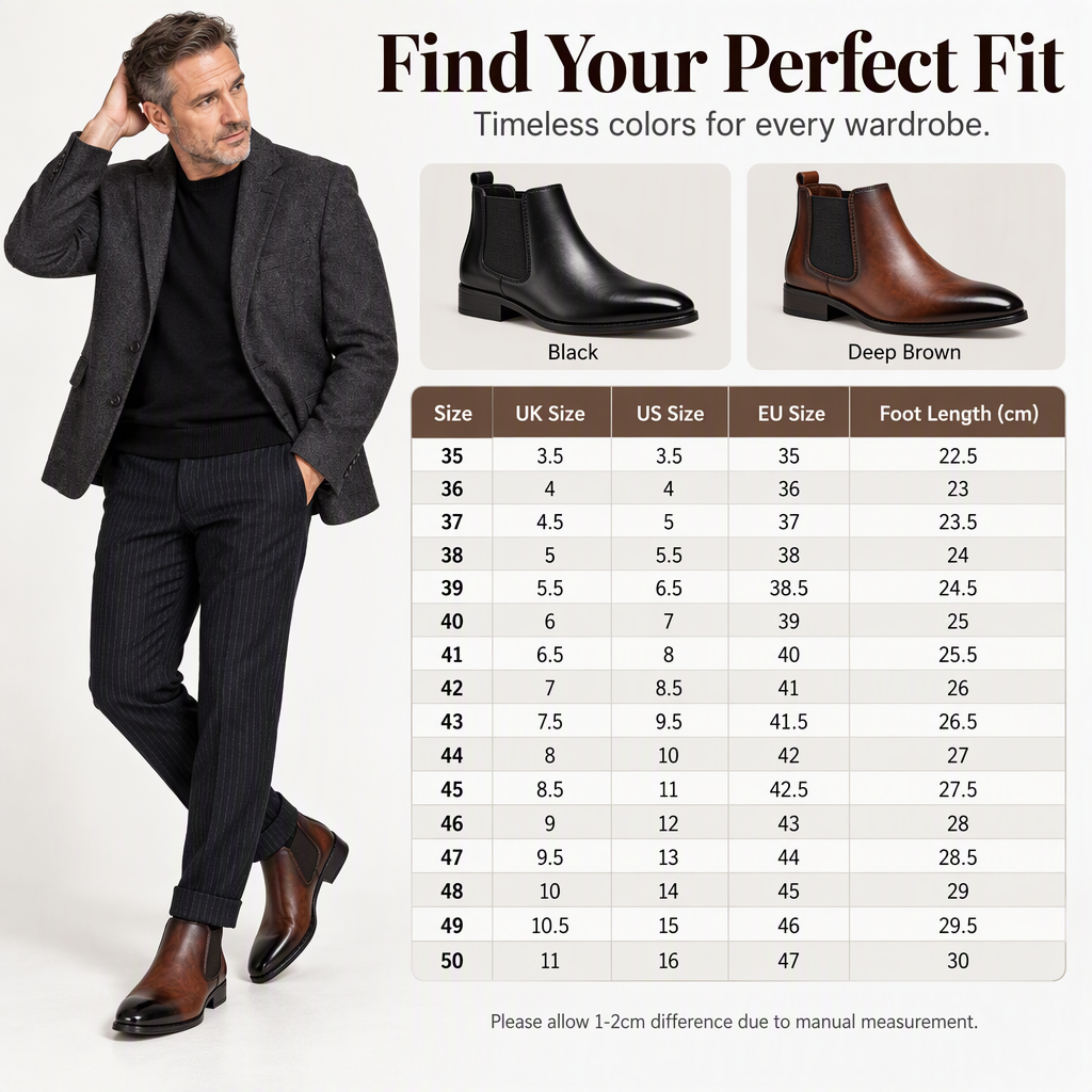 Men's PU Leather Chelsea Boots