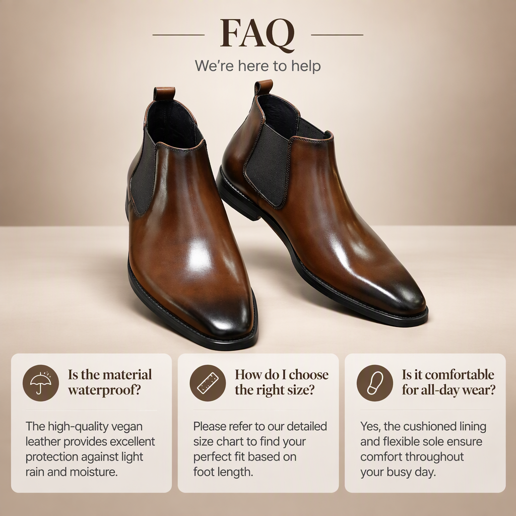 Men's PU Leather Chelsea Boots