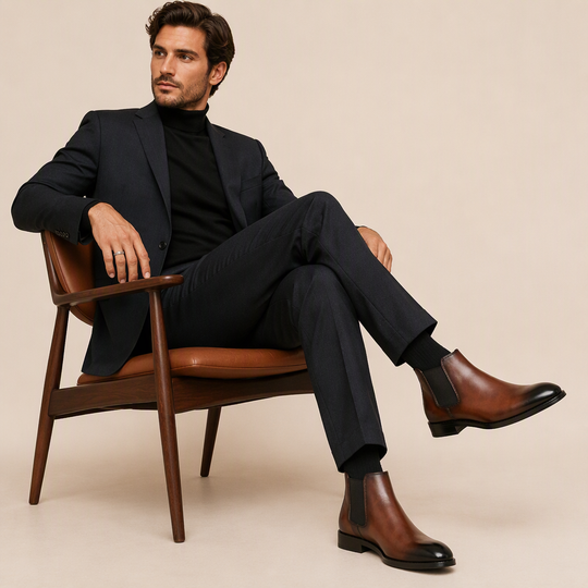 Men's PU Leather Chelsea Boots