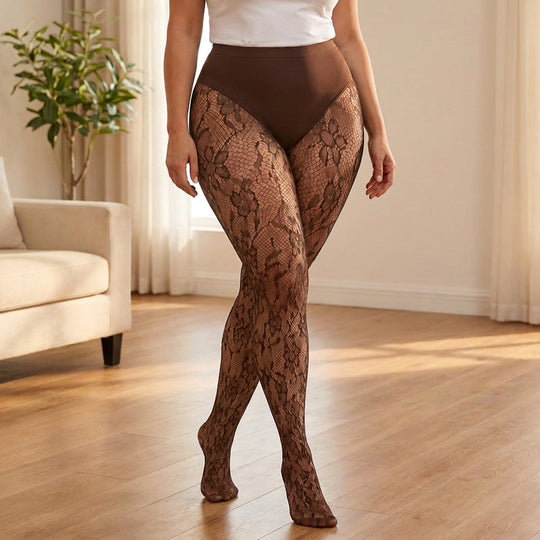 🍂Black Friday Sale:50% OFF🖤Lace Fishnet, Sexy & Chic – Women's High-Waist Shaping Stockings ✨