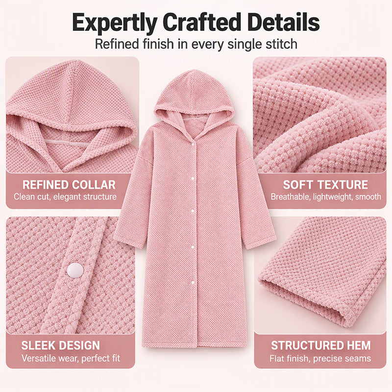 💖Black Friday Mega Deal – 50% off!💖 🌺Women's Wearable Hooded Bathrobe Towel