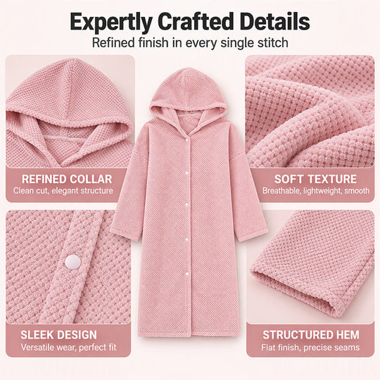 💖Black Friday Mega Deal – 50% off!💖 🌺Women's Wearable Hooded Bathrobe Towel