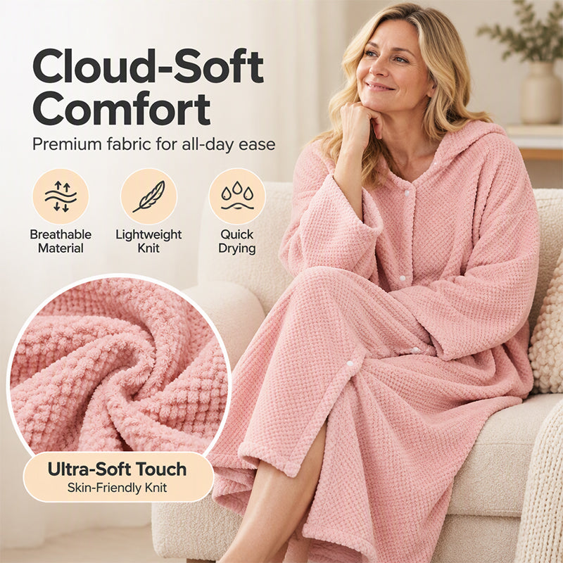 💖Black Friday Mega Deal – 50% off!💖 🌺Women's Wearable Hooded Bathrobe Towel