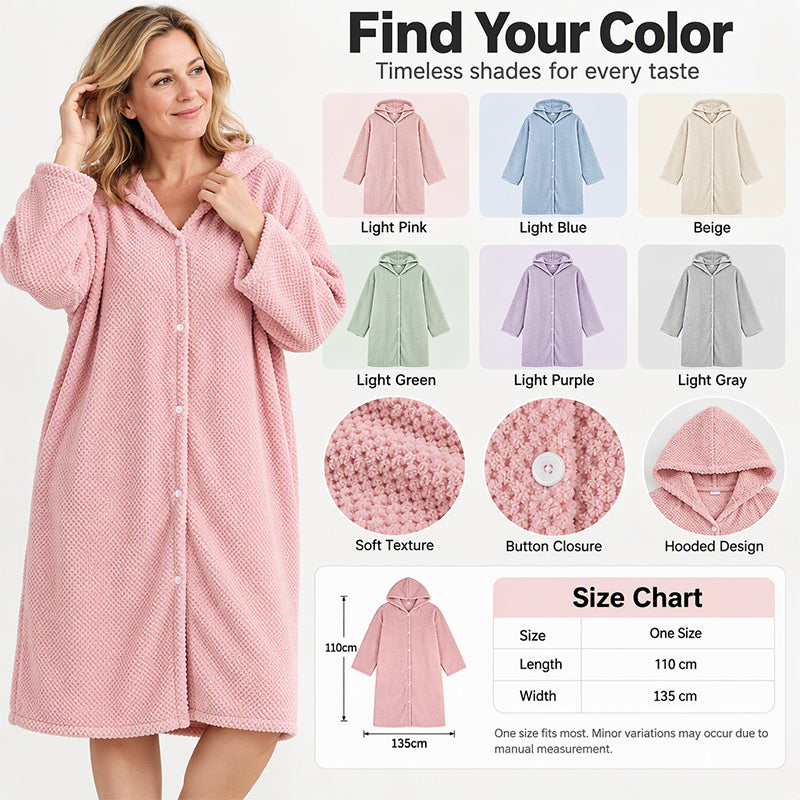 💖Black Friday Mega Deal – 50% off!💖 🌺Women's Wearable Hooded Bathrobe Towel