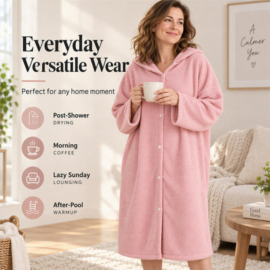 💖Black Friday Mega Deal – 50% off!💖 🌺Women's Wearable Hooded Bathrobe Towel