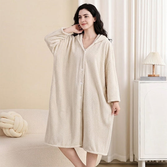 💖Black Friday Mega Deal – 50% off!💖 🌺Women's Wearable Hooded Bathrobe Towel
