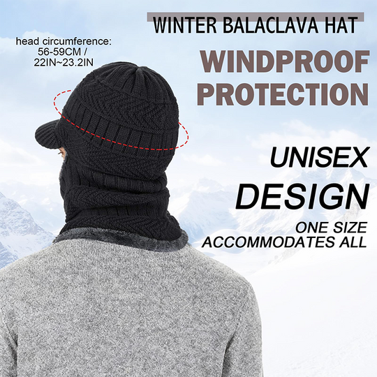 🖤Black Friday Sale🖤3-in-1 Winter Balaclava, Insulated Hood with Protective Goggles