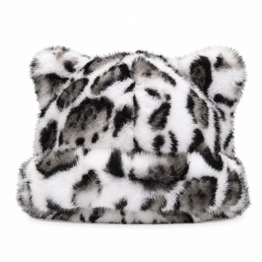 🐱Women Fluffy Faux Mink Fur Beanie Hat with Cute Bear Ears Warm Winter Cold Weather Pullover Cap🧢
