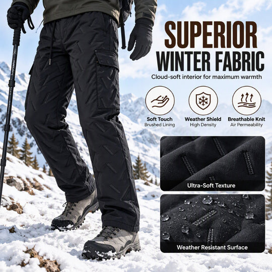 Men's Winter Plush-Lined Cargo Pants