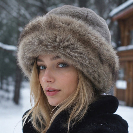 🎩 Plush Softness, Cozy Head Coverage | Women's Elegant Faux Fur Warm Hat