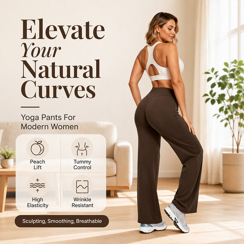 ❤️‍🔥Women's High-Waisted Wide-Leg Yoga Pants — High Elasticity & Wrinkle Resistant 👖