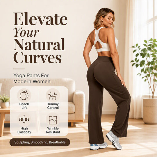 ❤️‍🔥Women's High-Waisted Wide-Leg Yoga Pants — High Elasticity & Wrinkle Resistant 👖