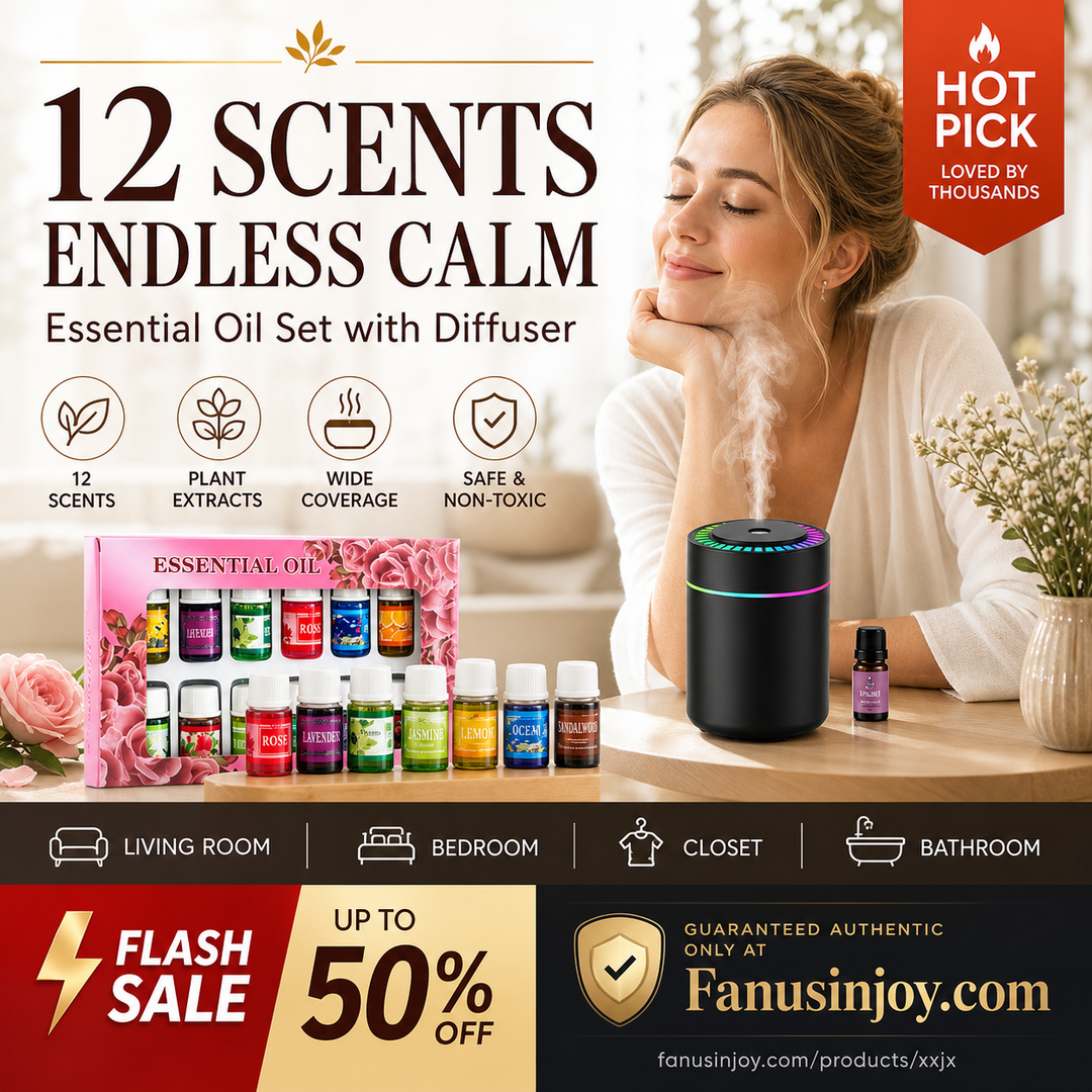 🔥Limited Time 66% Off！🎁🌺The fresh scent lifts your mood！🌷12-Pack Water Soluble Essential Oils Set