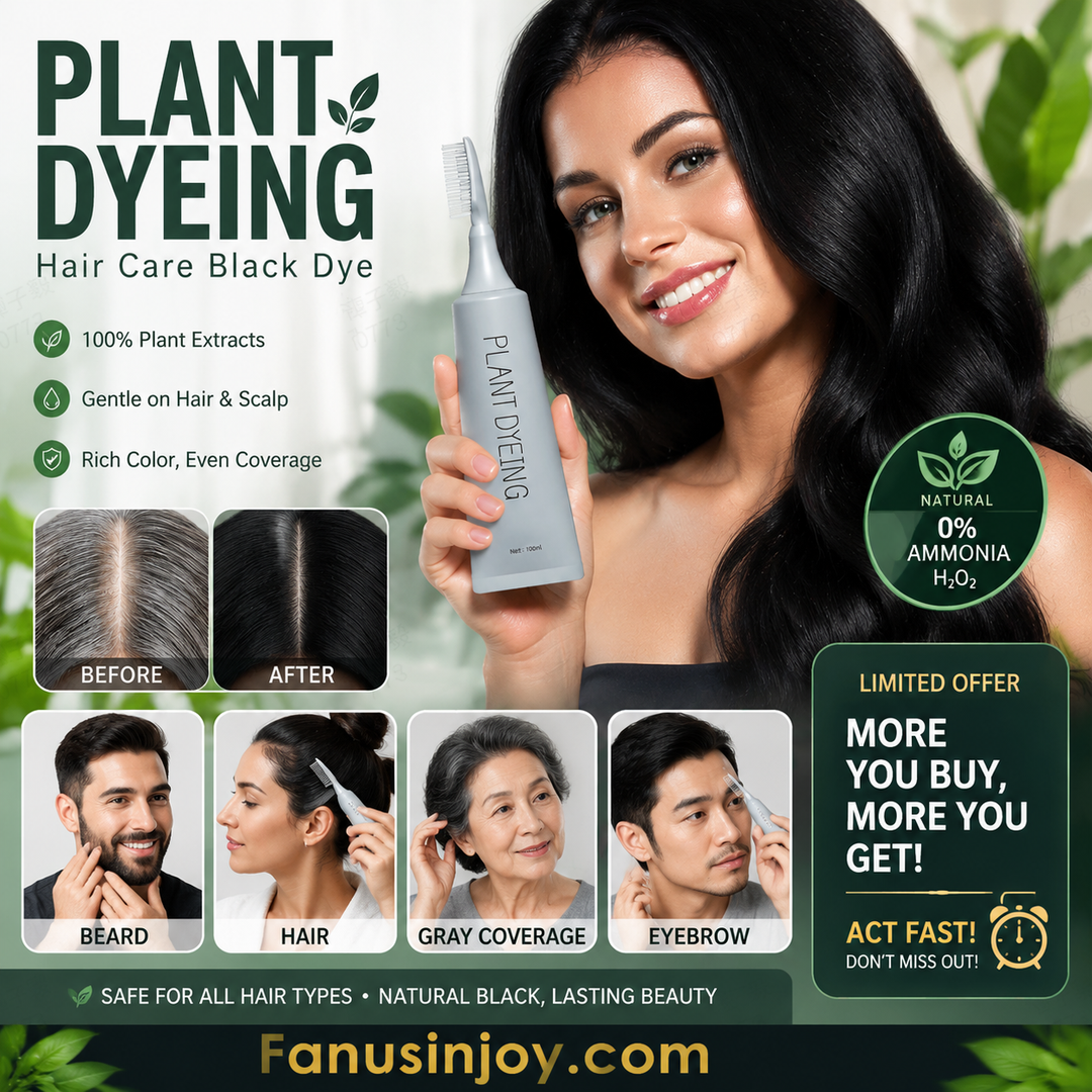 ✨ German Plant-Based Hair Dye for Salon-Perfect Roots – 100% Plant Power, Easy to Use & Covers Gray Hair in 5 Minutes 🌿