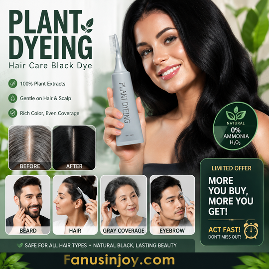 ✨ German Plant-Based Hair Dye for Salon-Perfect Roots – 100% Plant Power, Easy to Use & Covers Gray Hair in 5 Minutes 🌿