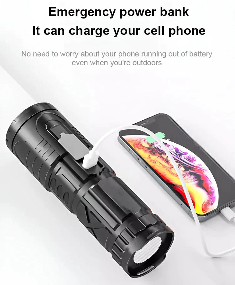 🔥Last Day Sale - 50% OFF🔥White Laser Telescopic Zoom Flashlight