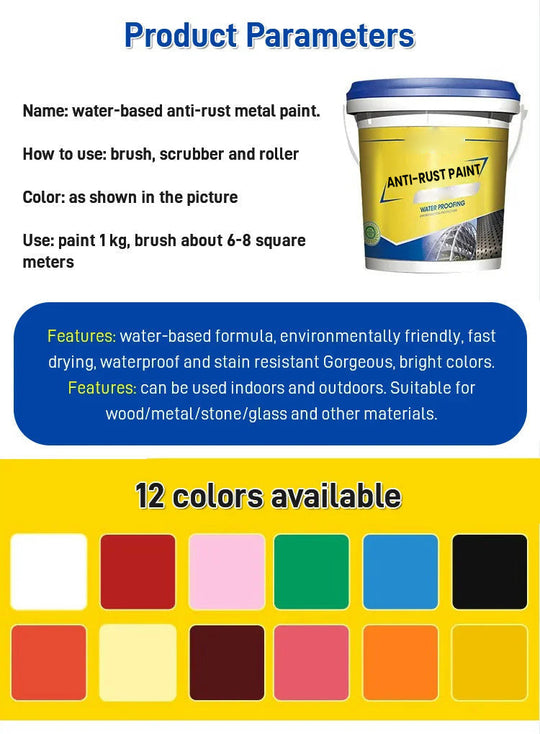 🎊2025 New Year Promotion🎊Water-based rust-proof paint metal paint